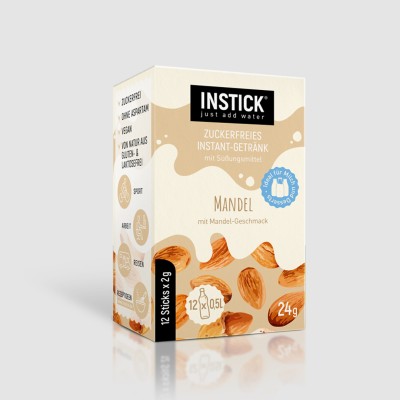 INSTICK ΡΟΦΗΜΑ ΣΕ ΣΚΟΝΗ ΓΙΑ 0,5lt ΑΜΥΓΔΑΛΟ (12 x σακουλάκι 2,5g)
