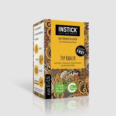 INSTICK ΡΟΦΗΜΑ ΣΕ ΣΚΟΝΗ ΓΙΑ 0,5lt ΜΠΥΡΑ RADLER (12 x σακουλάκι 2,5g)