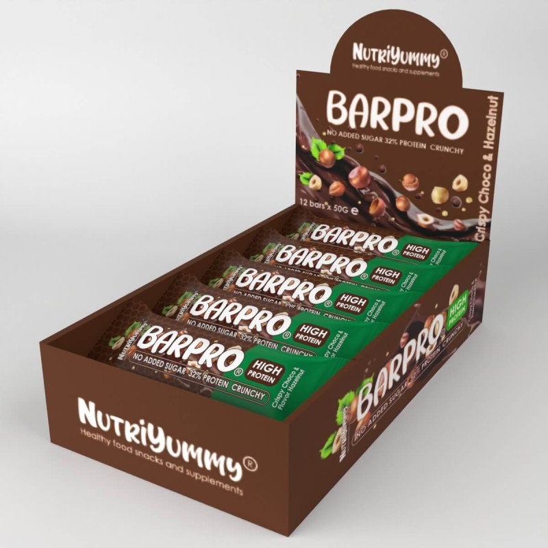 NUTRIYUMMY BARPRO CRISPY CHOCO & HAZELNUT 50g
