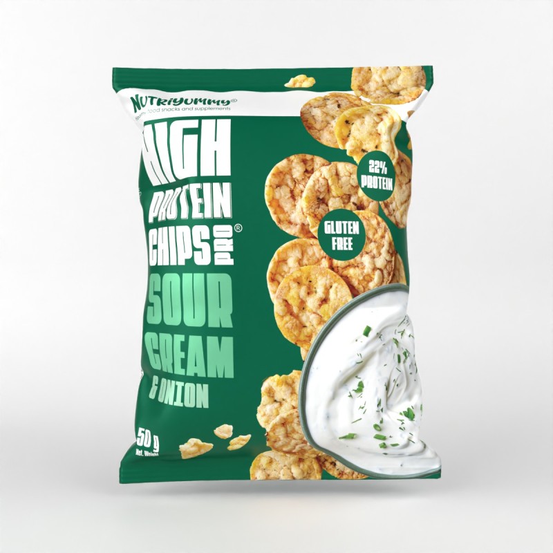 NUTRIYUMMY PROTEIN CHIPS SOUR CREAM & ONION 50G
