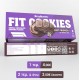 NUTRIYUMMY COOKIES BROWNIE DOUBLE CHOCOLATE NO ADDED SUGAR 128g