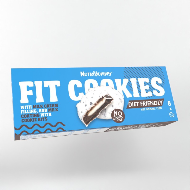 NUTRIYUMMY COOKIES COOKIES & CREAM  NO ADDED SUGAR 128G
