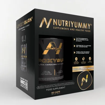NUTRIYUMMY LIPOXYBURN ULTRA 60 CAPS + ΔΩΡΟ PILLBOX (Μαύρο - Χρυσό)