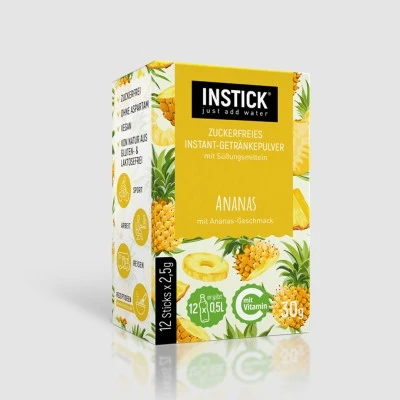 INSTICK ΡΟΦΗΜΑ ΣΕ ΣΚΟΝΗ ΓΙΑ 0,5lt ΑΝΑΝΑΣ (12 x σακουλάκι 2,5g)