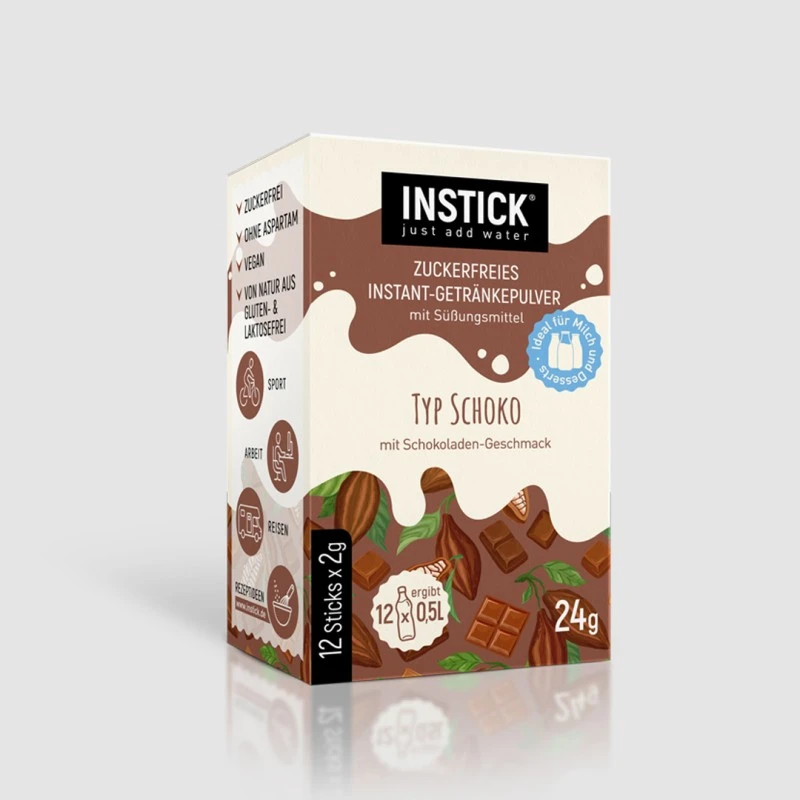INSTICK ΡΟΦΗΜΑ ΣΕ ΣΚΟΝΗ ΓΙΑ 0,5lt ΣΟΚΟΛΑΤΑ (12 x σακουλάκι 2g)