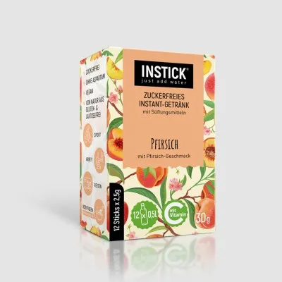 INSTICK ΡΟΦΗΜΑ ΣΕ ΣΚΟΝΗ ΓΙΑ 0,5lt ΡΟΔΑΚΙΝΟ (12 x σακουλάκι 2,5g)
