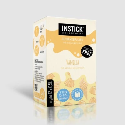 INSTICK ΡΟΦΗΜΑ ΣΕ ΣΚΟΝΗ ΓΙΑ 0,5lt ΒΑΝΙΛΙΑ (12 x σακουλάκι 2g)