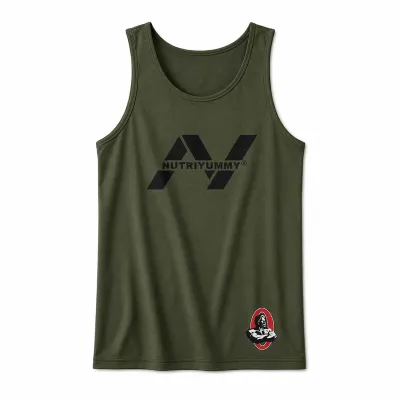 NUTRIYUMMY x Mr. Olympia Tank Top – Olive Green Edition (Medium)