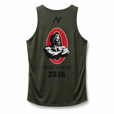 NUTRIYUMMY x Mr. Olympia Tank Top – Olive Green Edition (Medium)