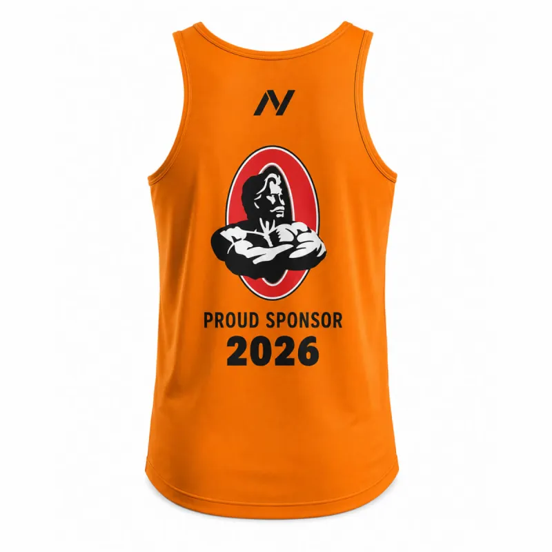 NUTRIYUMMY x Mr. Olympia Tank Top – Orange Edition (XXLarge)