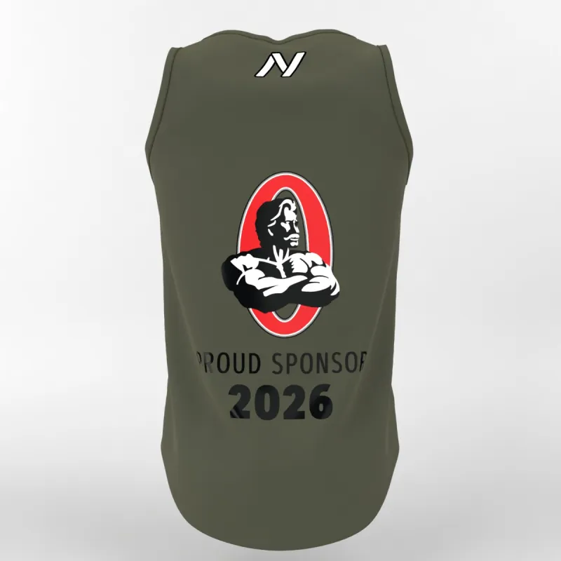 NUTRIYUMMY x Mr. Olympia Tank Top – Olive Green Edition (Large)