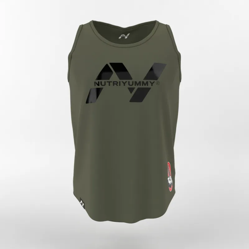 NUTRIYUMMY x Mr. Olympia Tank Top – Olive Green Edition (Medium)