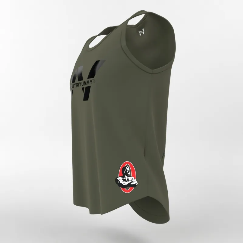 NUTRIYUMMY x Mr. Olympia Tank Top – Olive Green Edition (Large)