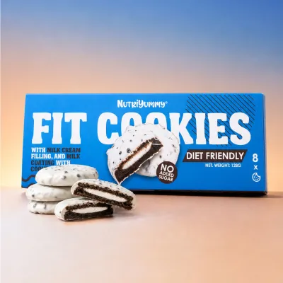 NUTRIYUMMY FIT COOKIES COOKIES & CREAM NO ADDED SUGAR 128G