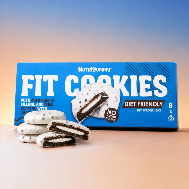 NUTRIYUMMY FIT COOKIES COOKIES & CREAM NO ADDED SUGAR 128G