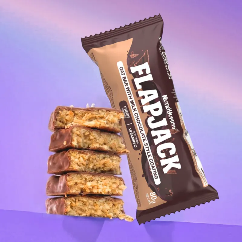 NUTRIYUMMY FLAPJACK MILK CHOCOLATE 80G