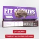 NUTRIYUMMY FIT COOKIES BROWNIE DOUBLE CHOCOLATE NO ADDED SUGAR 128g