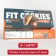 NUTRIYUMMY FIT COOKIES PEANUT CARAMEL NO ADDED SUGAR 128g