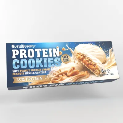 NUTRIYUMMY PROTEIN COOKIES PEANUT WHITE CHOCOLATE 128G
