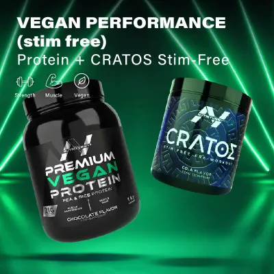 VEGAN PERFORMANCE - STIM-FREE ( Vegan Protein 1Kg & Cratos Stim-free) 