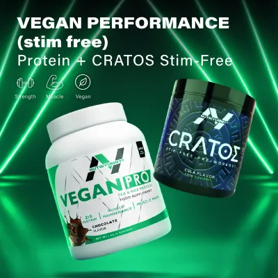 VEGAN PERFORMANCE - STIM-FREE ( Vegan Protein 1Kg & Cratos Stim-free) 