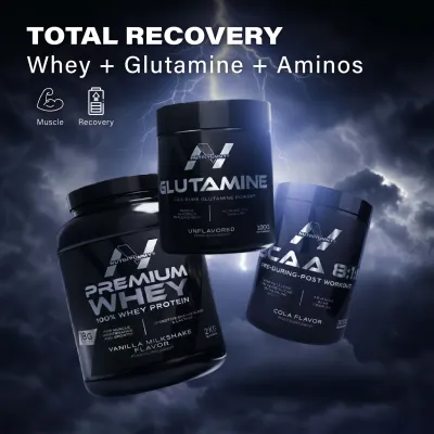TOTAL RECOVERY - VANILLA (Premium Whey Vanilla 2Kg & Glutamine & Bcaa Cola) 