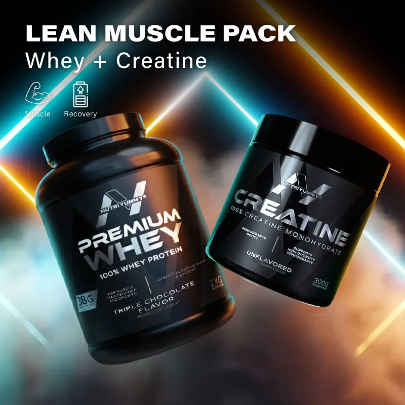 LEAN MUSCLE PACK - CHOCOLATE (Premium Whey Chocolate 2Kg & Creatine) 