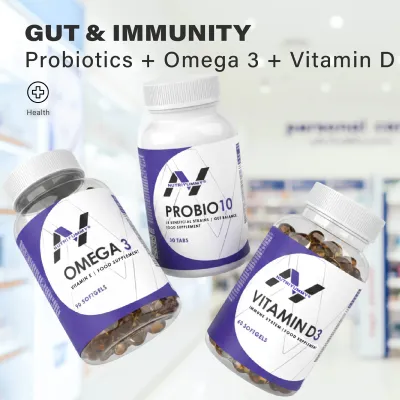 GUT & IMMUNITY (Probio10 & Vit. D3 & Omega 3) 