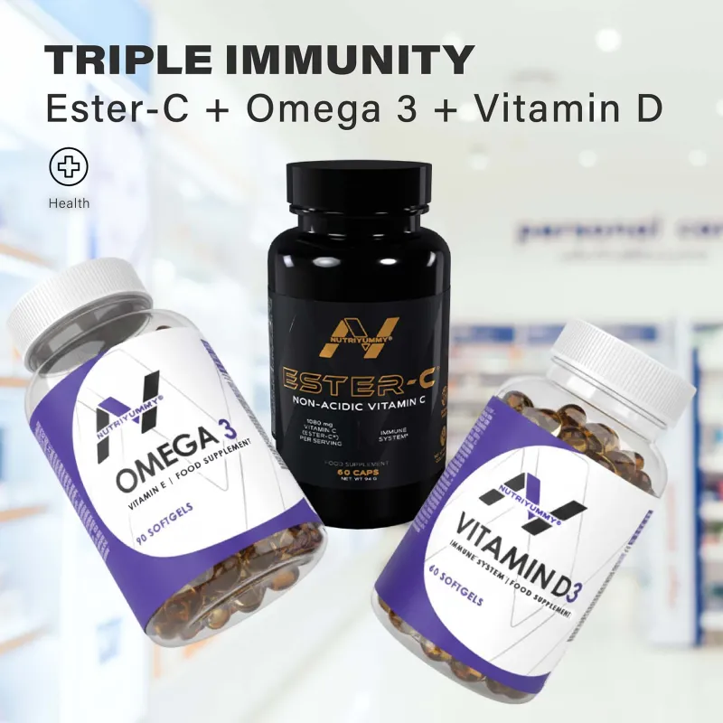 TRIPLE IMMUNITY (Vit D3 & Ester-c & Omega 3) 