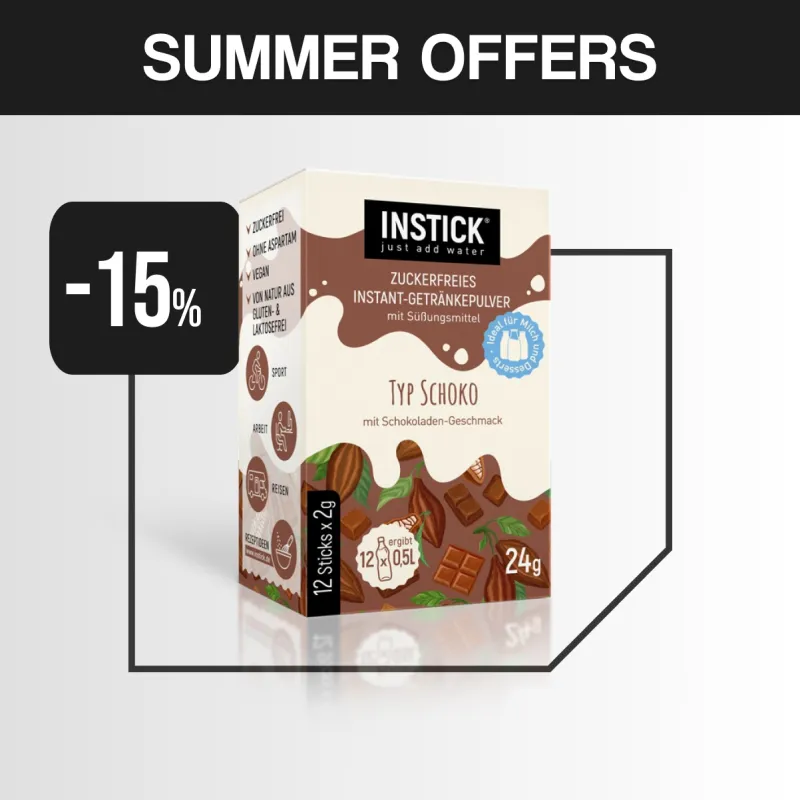 INSTICK ΡΟΦΗΜΑ ΣΕ ΣΚΟΝΗ ΓΙΑ 0,5lt ΣΟΚΟΛΑΤΑ (12 x σακουλάκι 2g)