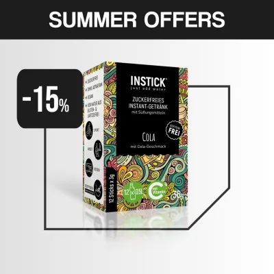 INSTICK ΡΟΦΗΜΑ ΣΕ ΣΚΟΝΗ ΓΙΑ 0,5lt COLA (12 x σακουλάκι 2,5g)