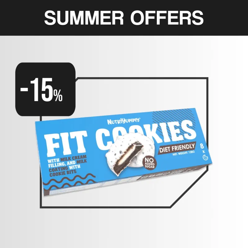 NUTRIYUMMY FIT COOKIES COOKIES & CREAM NO ADDED SUGAR 128G