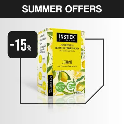 INSTICK ΡΟΦΗΜΑ ΣΕ ΣΚΟΝΗ ΓΙΑ 0,5lt ΛΕΜΟΝΙ (12 x σακουλάκι 2,5g)