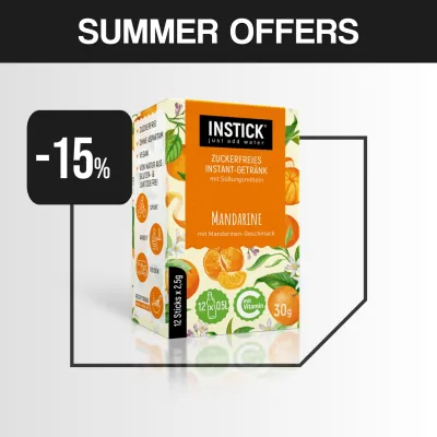 INSTICK ΡΟΦΗΜΑ ΣΕ ΣΚΟΝΗ ΓΙΑ 0,5lt ΜΑΝΤΑΡΙΝΙ (12 x σακουλάκι 2,5g)