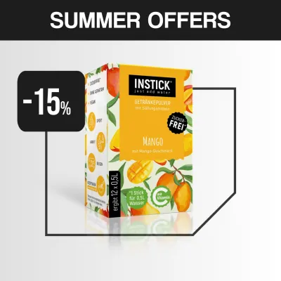 INSTICK ΡΟΦΗΜΑ ΣΕ ΣΚΟΝΗ ΓΙΑ 0,5lt ΜΑΝΓΚΟ (12 x σακουλάκι 2,5g)