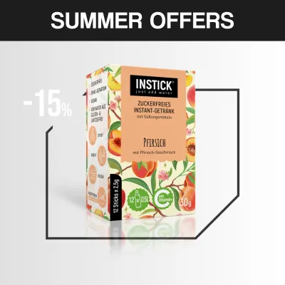 INSTICK ΡΟΦΗΜΑ ΣΕ ΣΚΟΝΗ ΓΙΑ 0,5lt ΡΟΔΑΚΙΝΟ (12 x σακουλάκι 2,5g)
