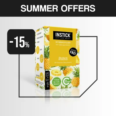 INSTICK ΡΟΦΗΜΑ ΣΕ ΣΚΟΝΗ ΓΙΑ 0,5lt ΑΝΑΝΑΣ (12 x σακουλάκι 2,5g)