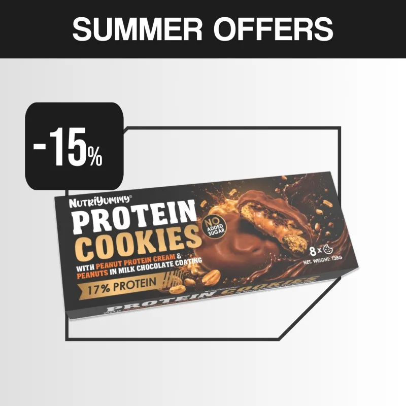 NUTRIYUMMY PROTEIN COOKIES PEANUT MILK CHOCOLATE 128G