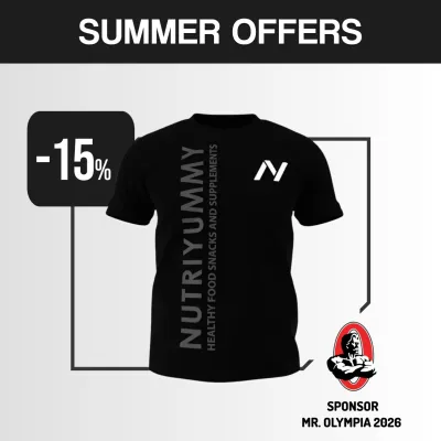 NUTRIYUMMY T-SHIRT ΜΑΥΡΗ M