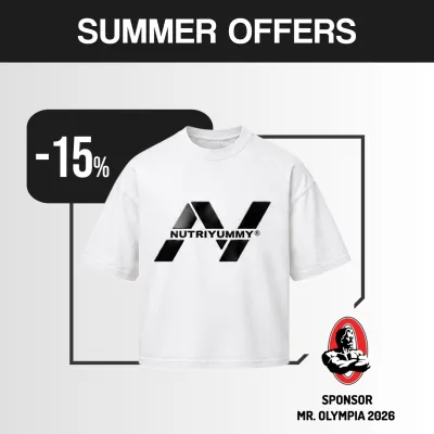 NUTRIYUMMY x Mr. Olympia T-shirt – White Edition (Large)