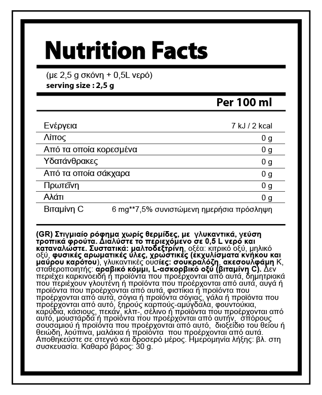 01-IN-0034 Διατροφικά Στοιχεία